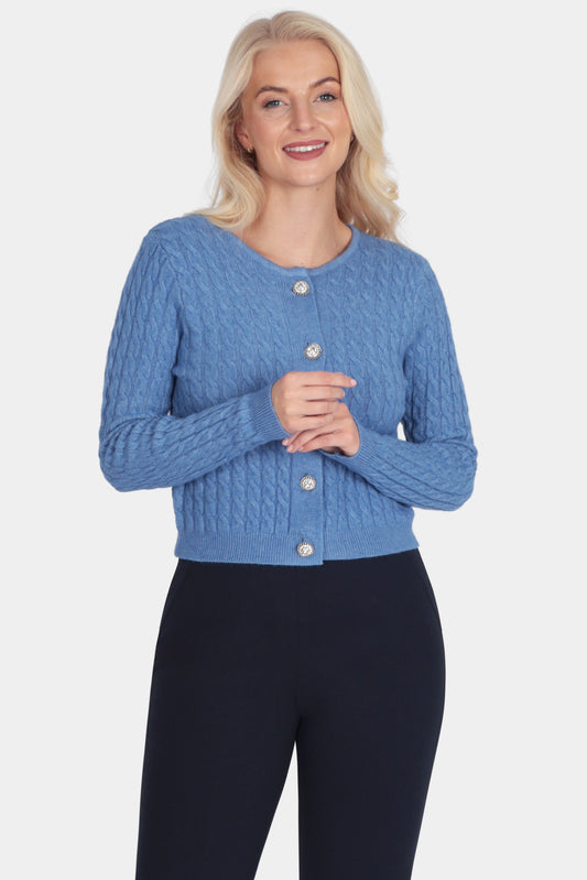 Cable Knit Crop Cardigan