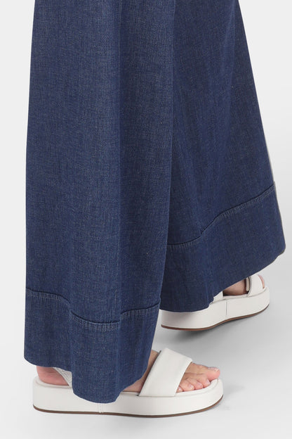 Denim Wide Leg Hem Trouser