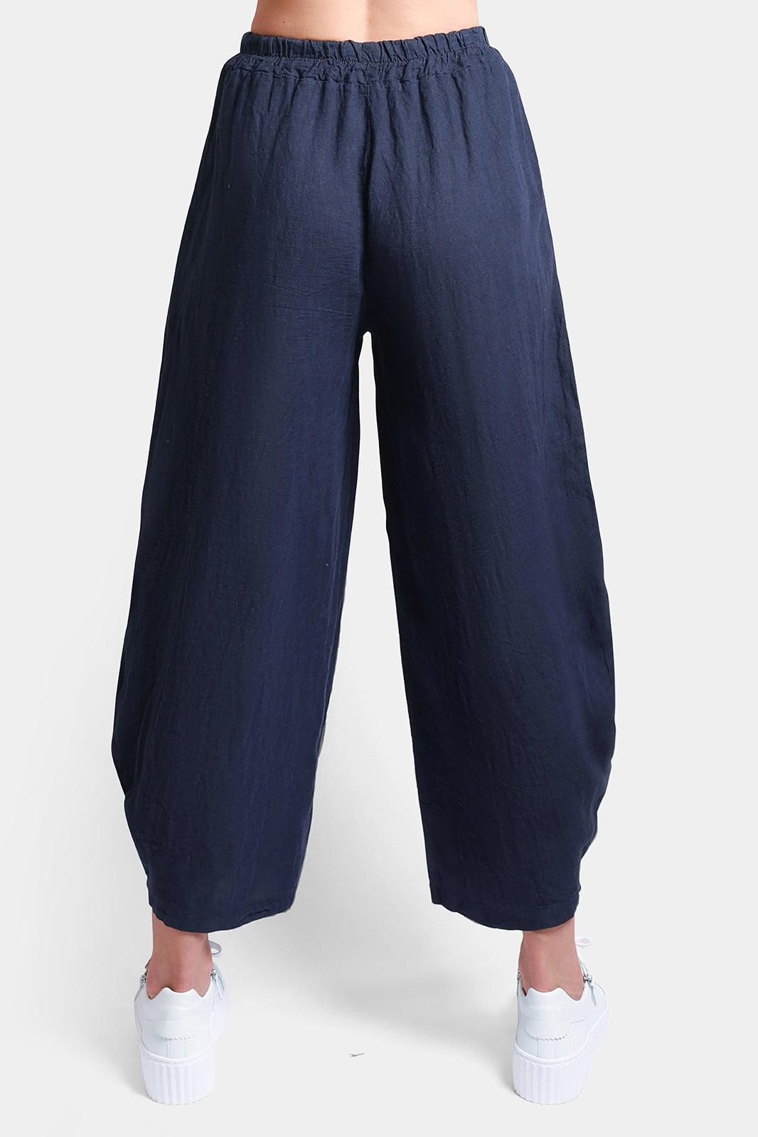 Aladdin Barrel Leg Linen Trousers