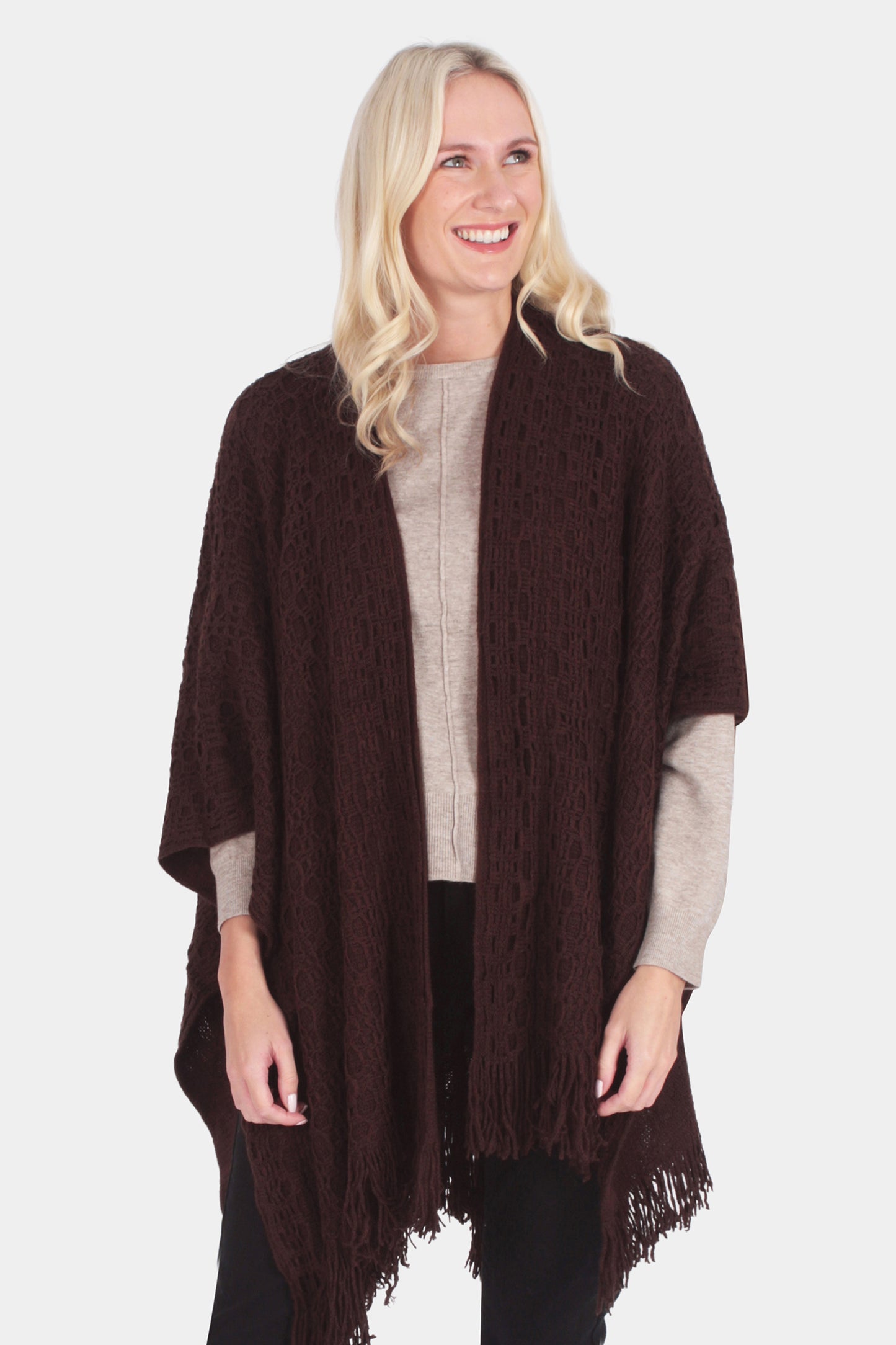 Crochet Knit Wrap - Fenella