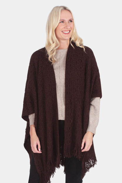 Crochet Knit Wrap - Fenella