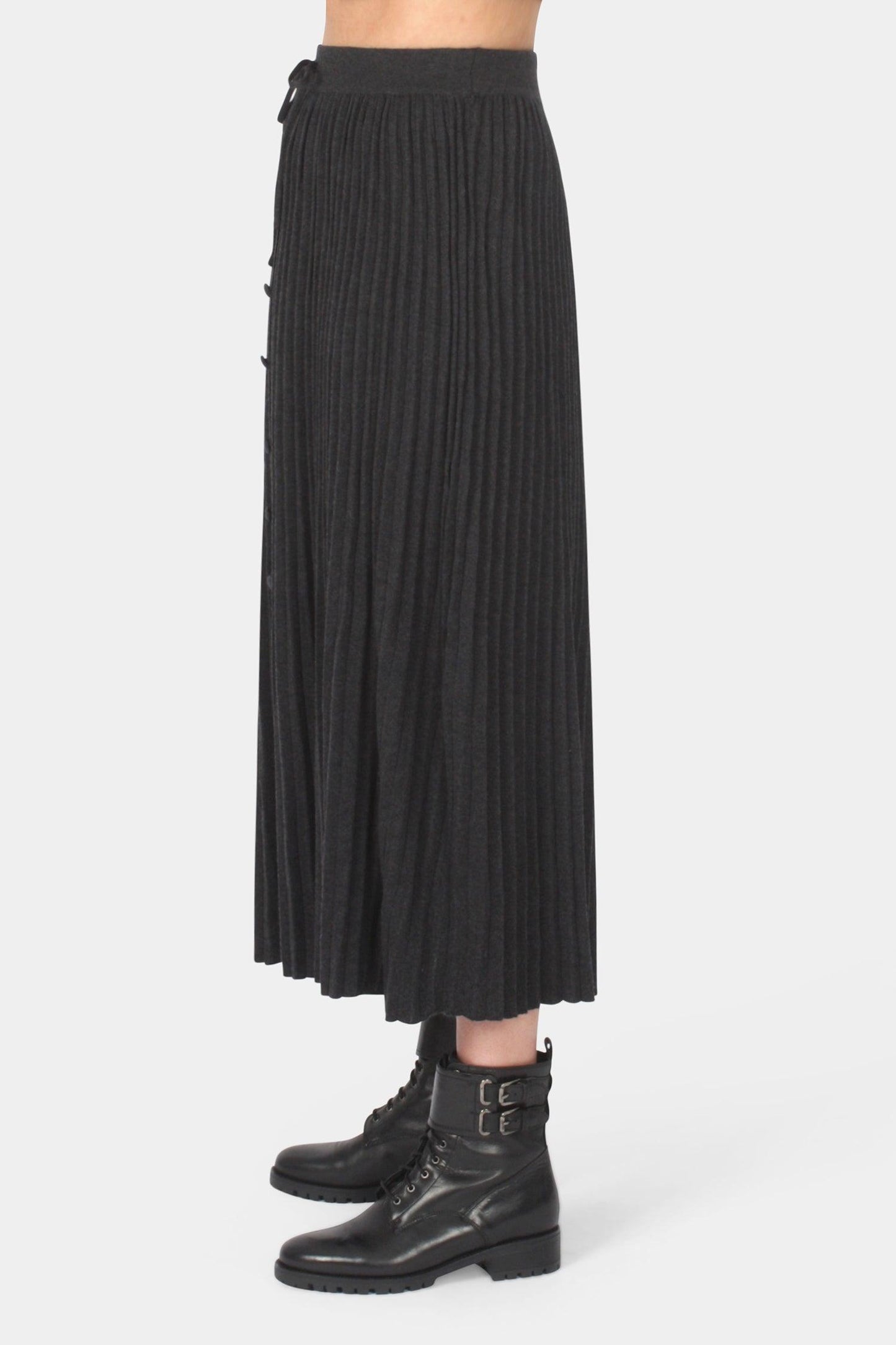 Italian Button Front Knitted Skirt