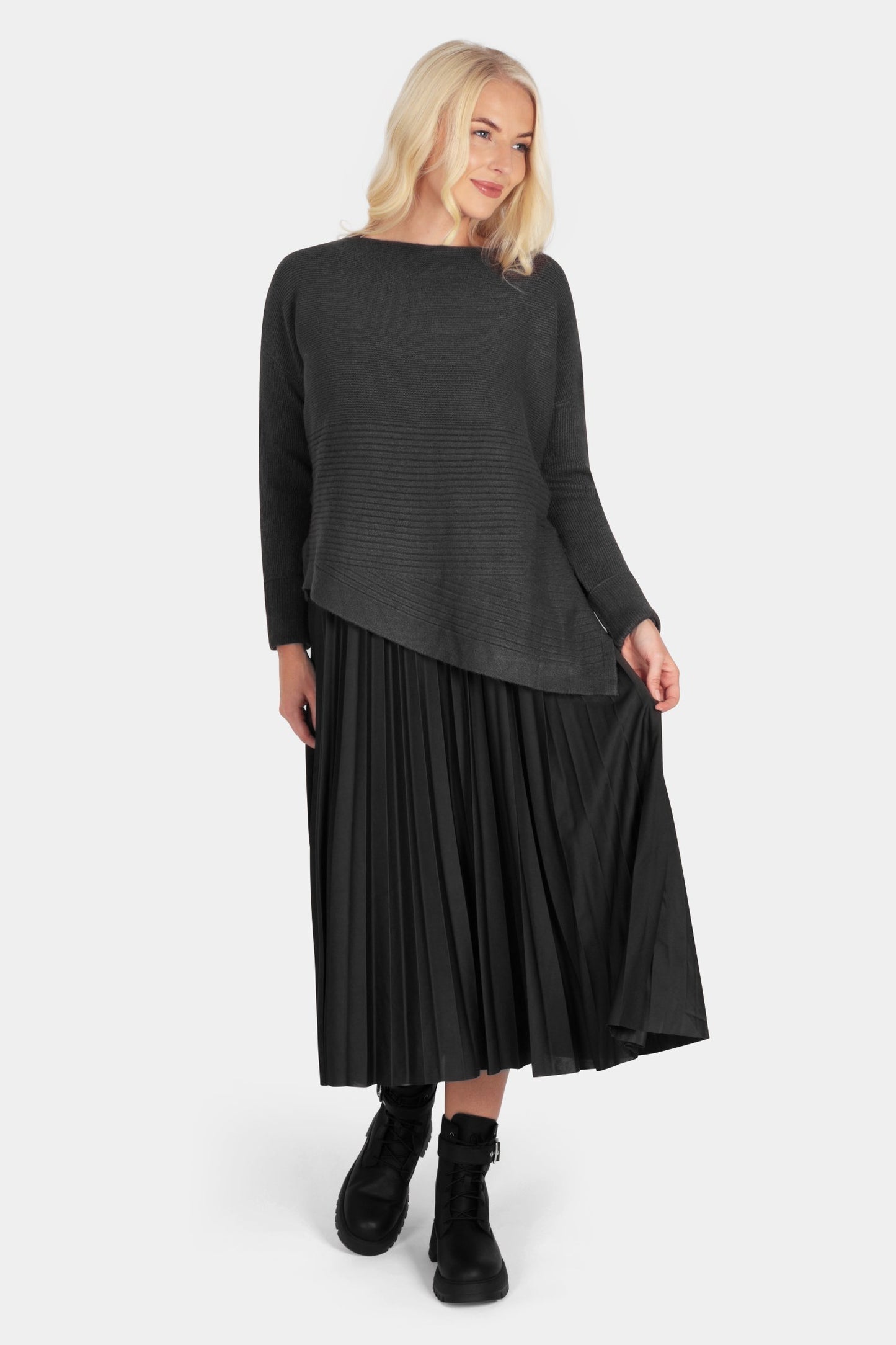 Leelan Asymmetric Hem Dress Set