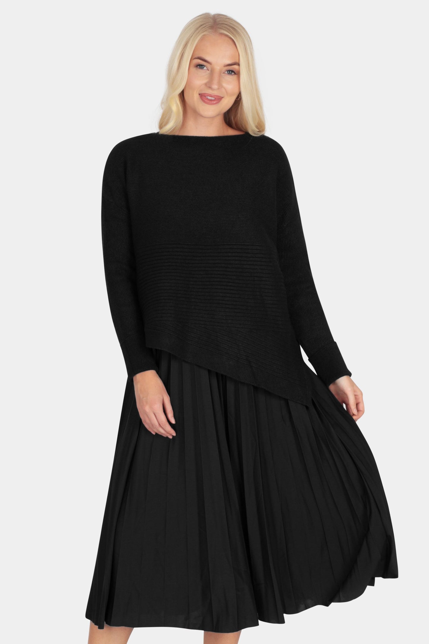 Leelan Asymmetric Hem Dress Set