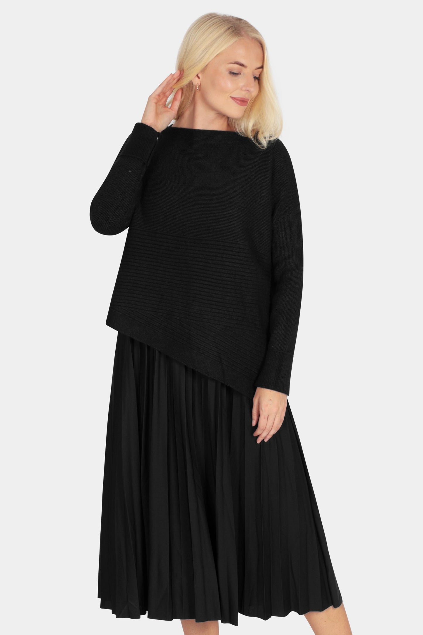 Leelan Asymmetric Hem Dress Set