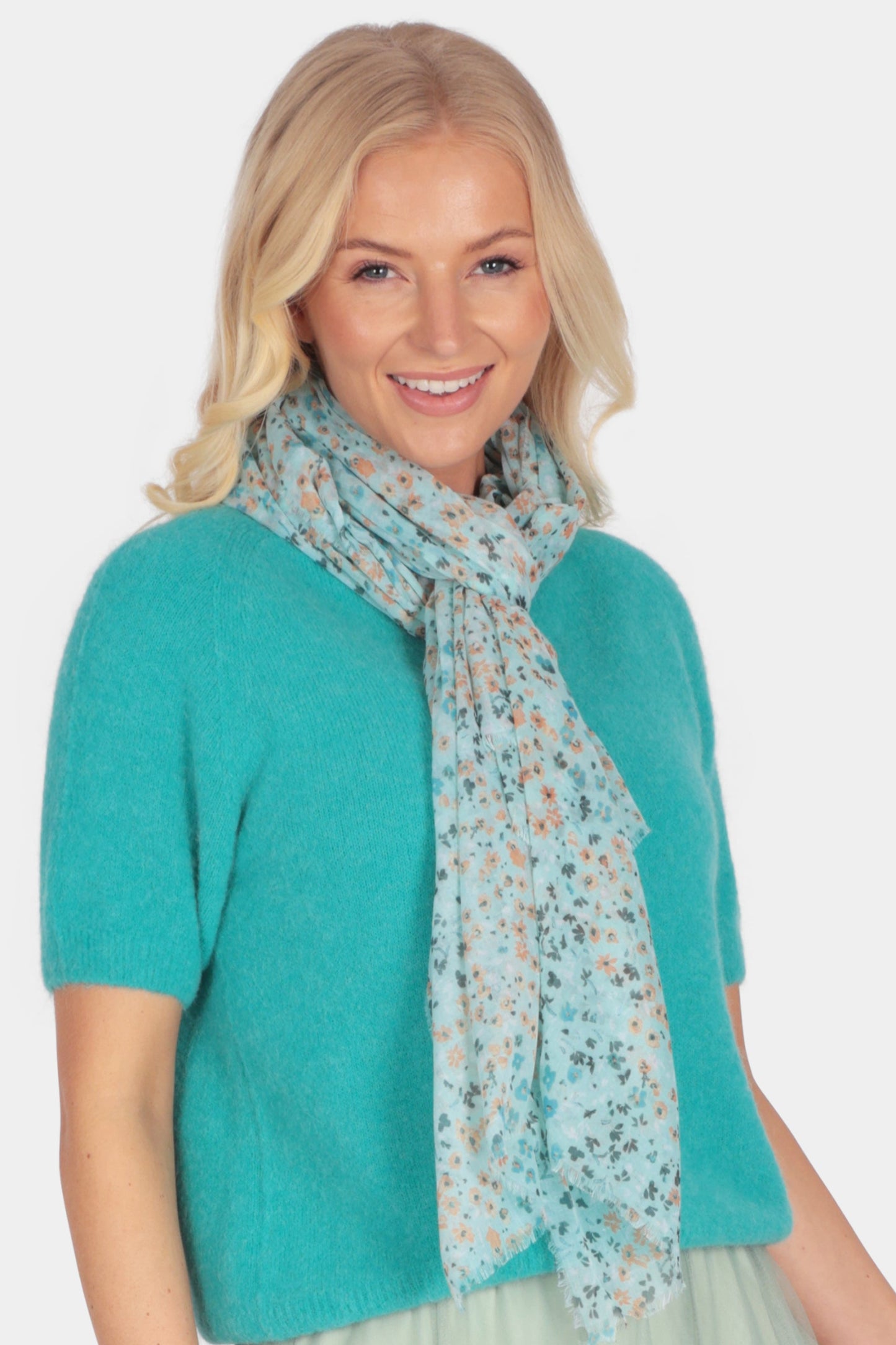 Ditsy Floral Print Scarf - Fenella