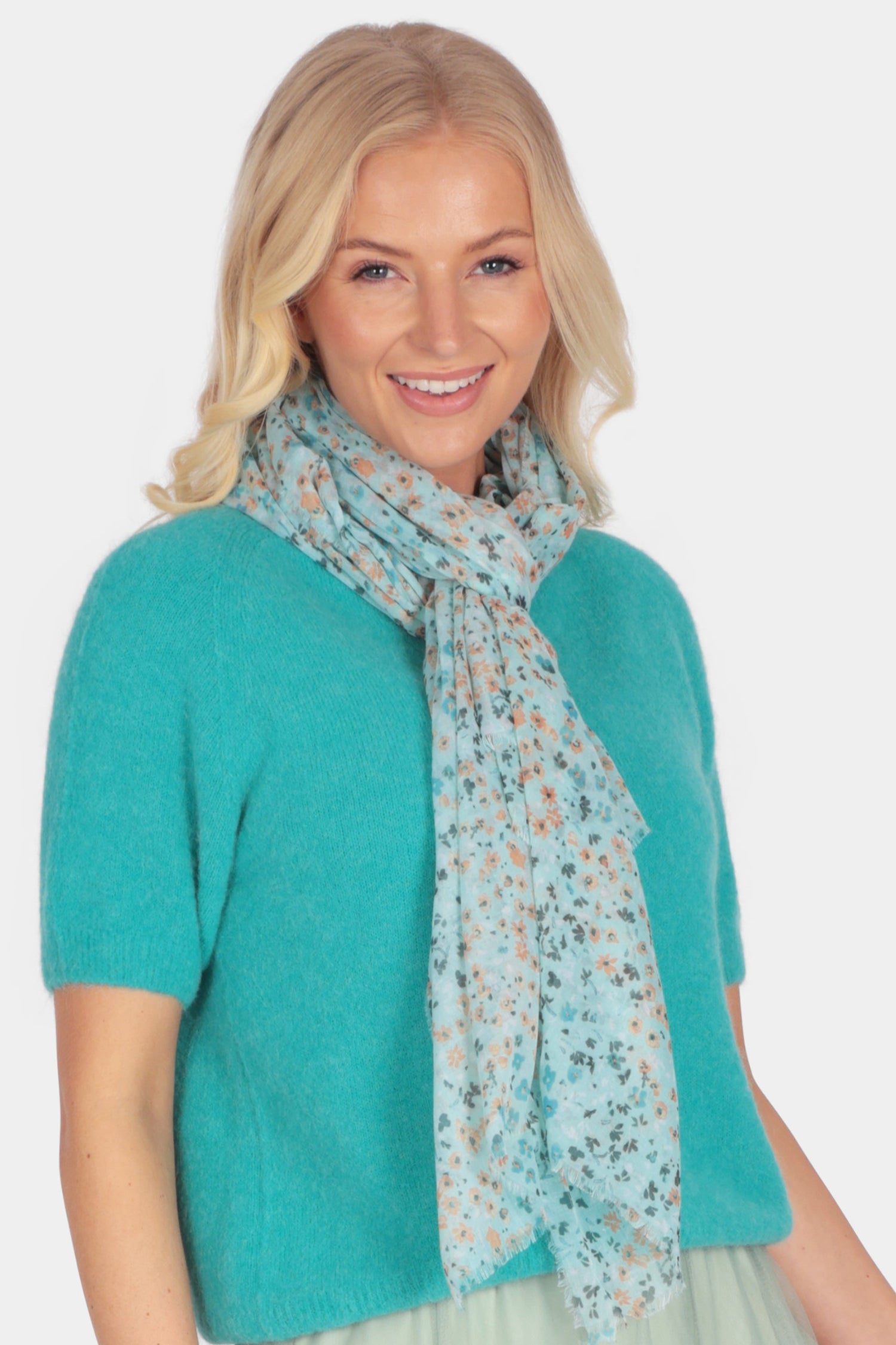 Ditsy Floral Print Scarf - Fenella