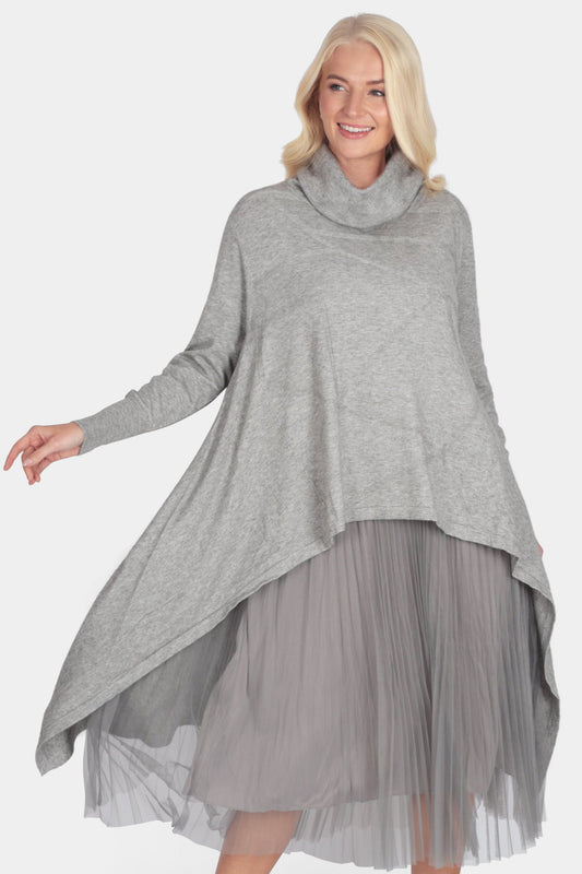 Ella Cowl Neck Ribbon Dress Set