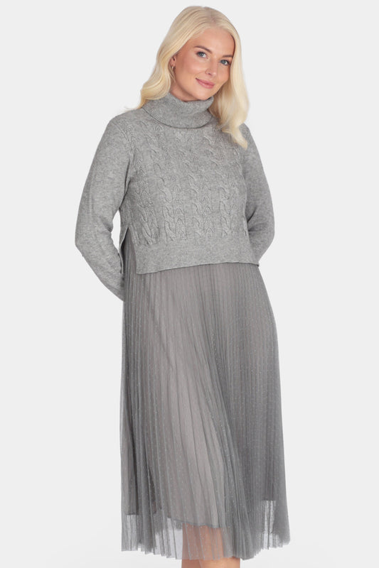 Ivy Roll Neck Crop Dress Set
