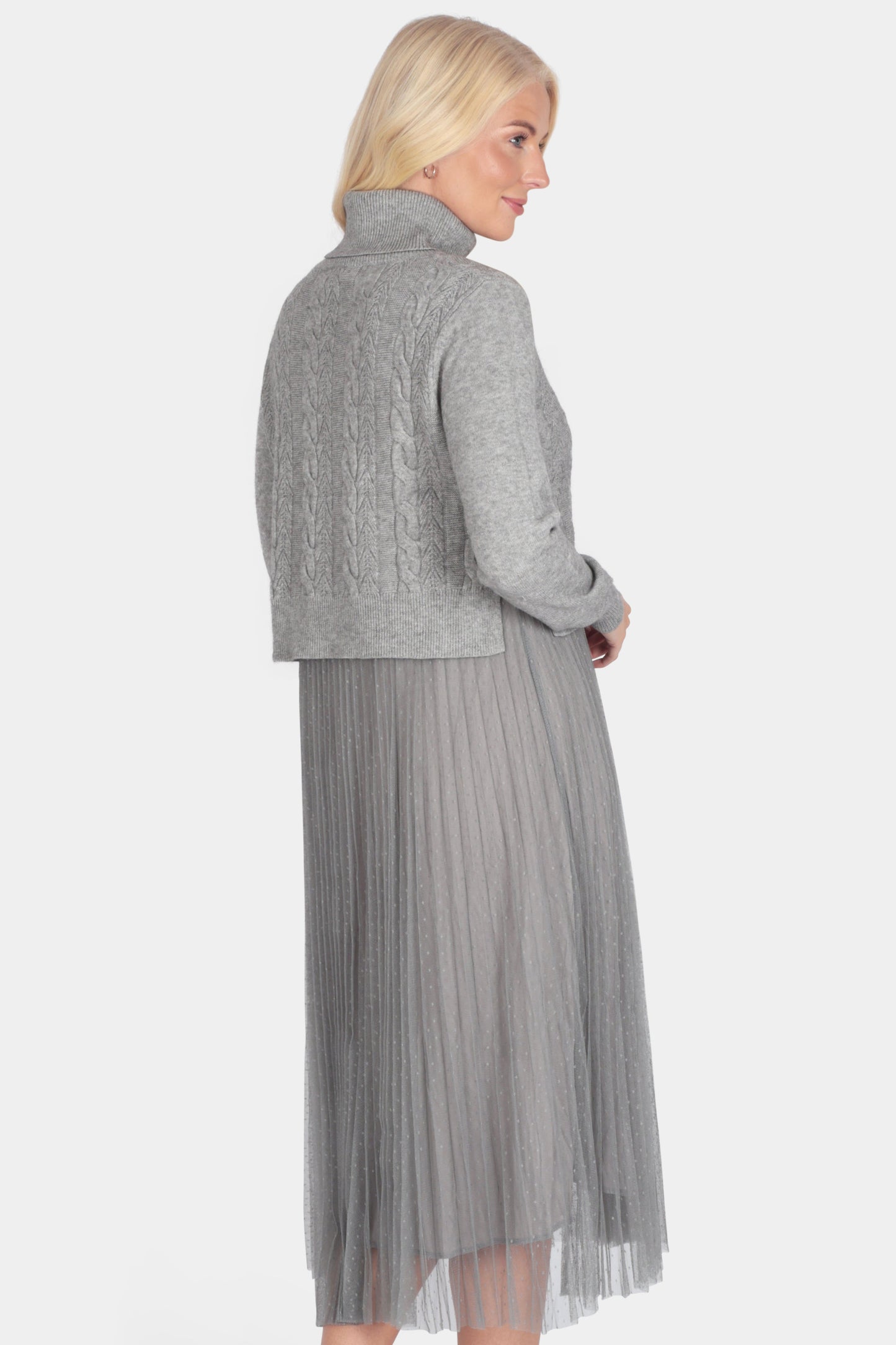 Ivy Roll Neck Crop Dress Set