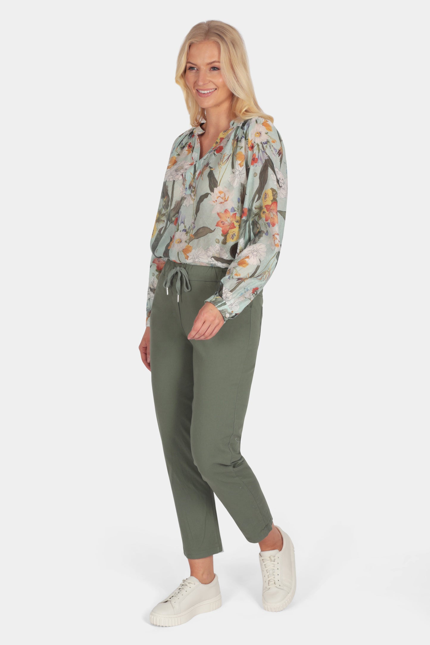 Astelia Floral Leaf Blouse - Fenella