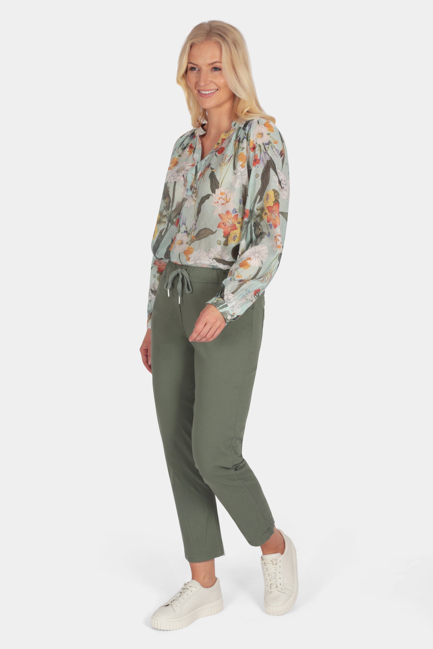 Astelia Floral Leaf Blouse - Fenella
