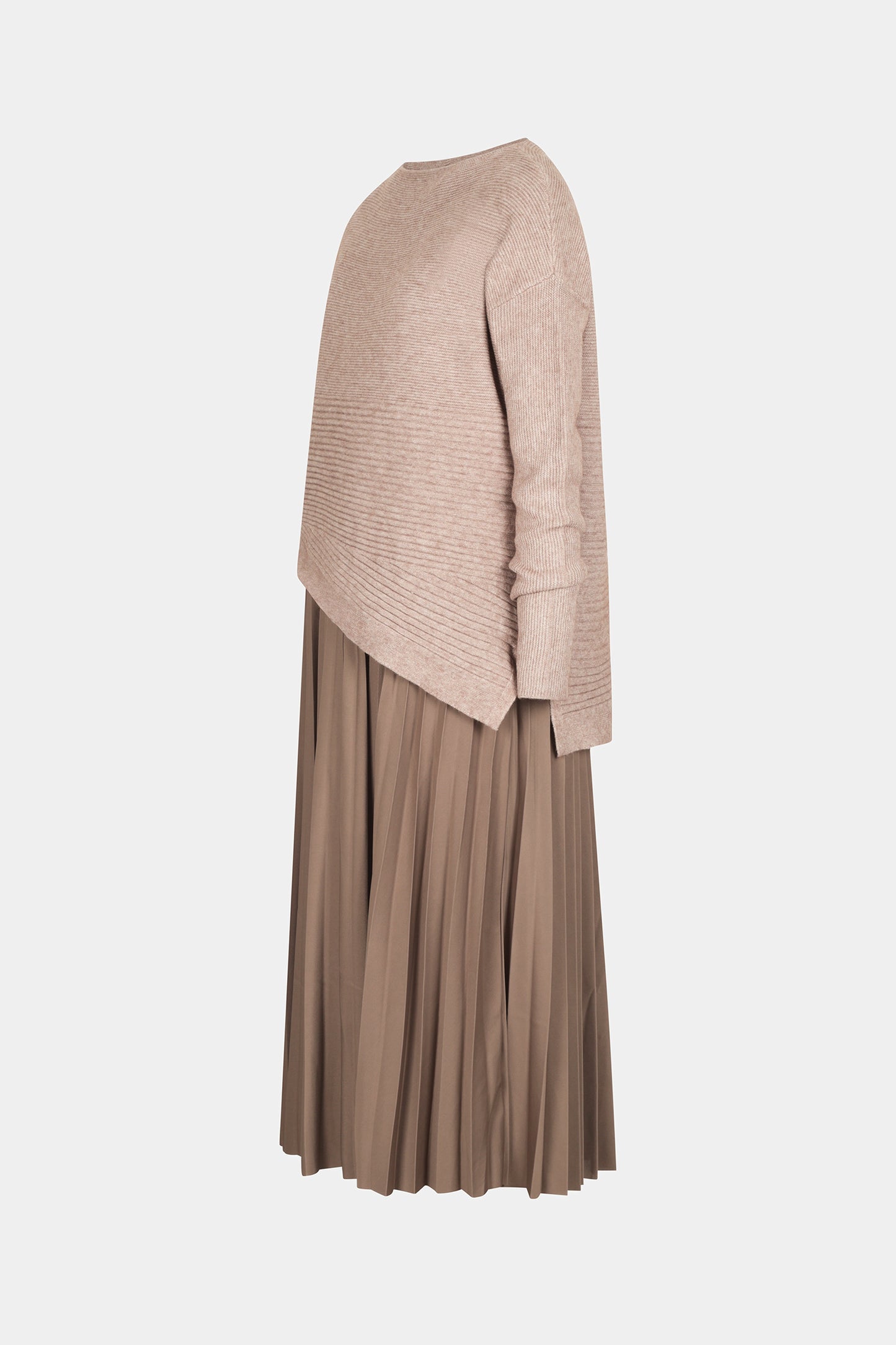 Leelan Asymmetric Hem Dress Set