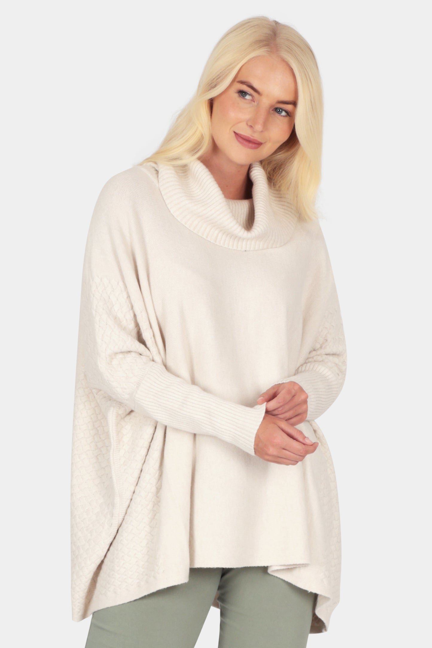 Poncho Style Knit Jumper
