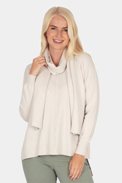 V-Neck Jumper Scarf Set