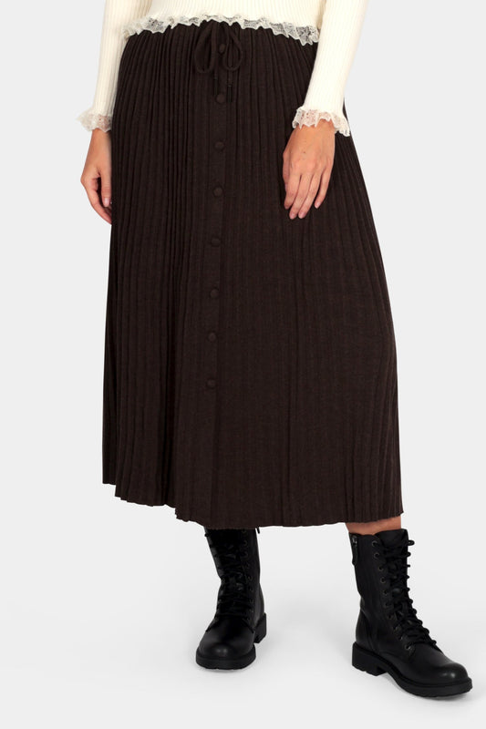 Italian Button Front Knitted Skirt