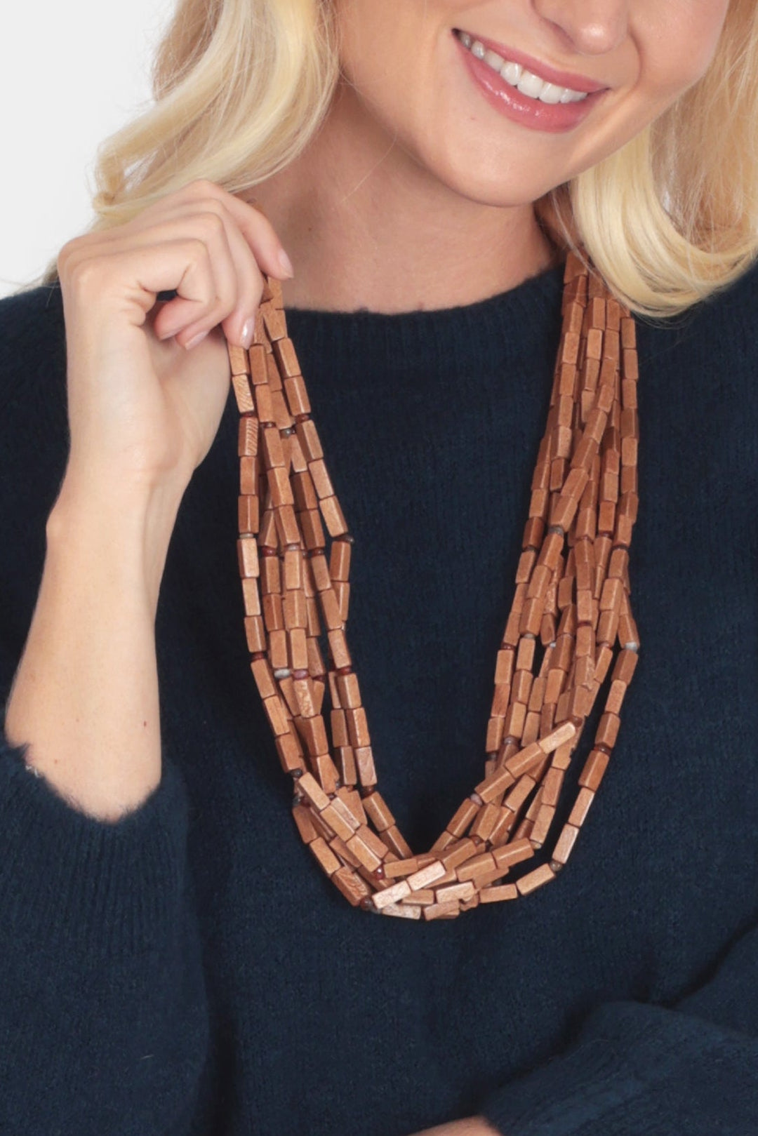 Layered Mosaic Bead Necklace