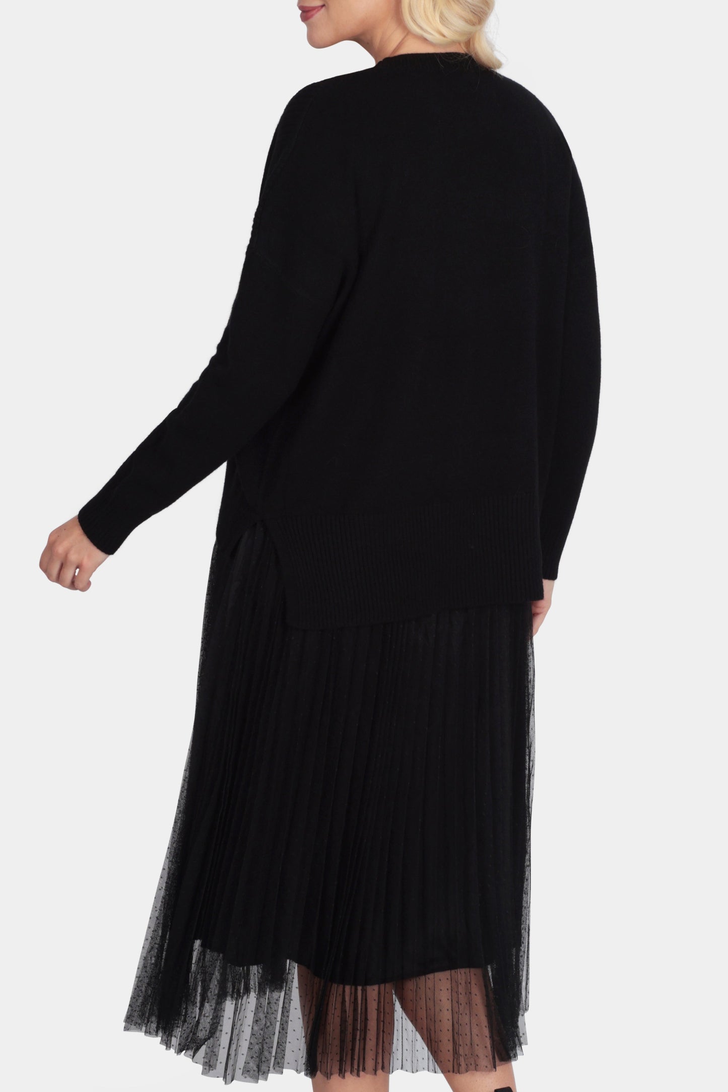 Lena Rib Shoulder Knit Dress Set