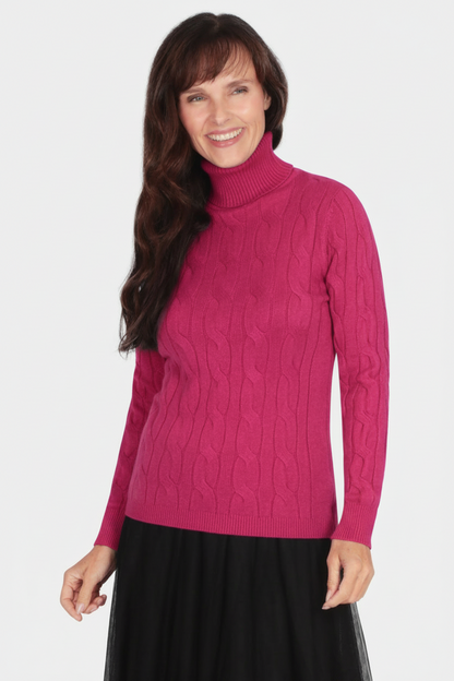 Roll Neck Bold Cable Jumper