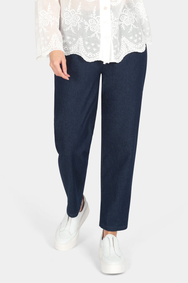 Denim Straight Leg Trousers