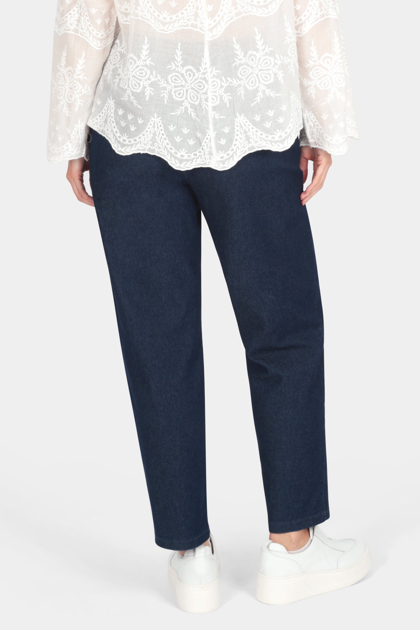 Denim Straight Leg Trousers