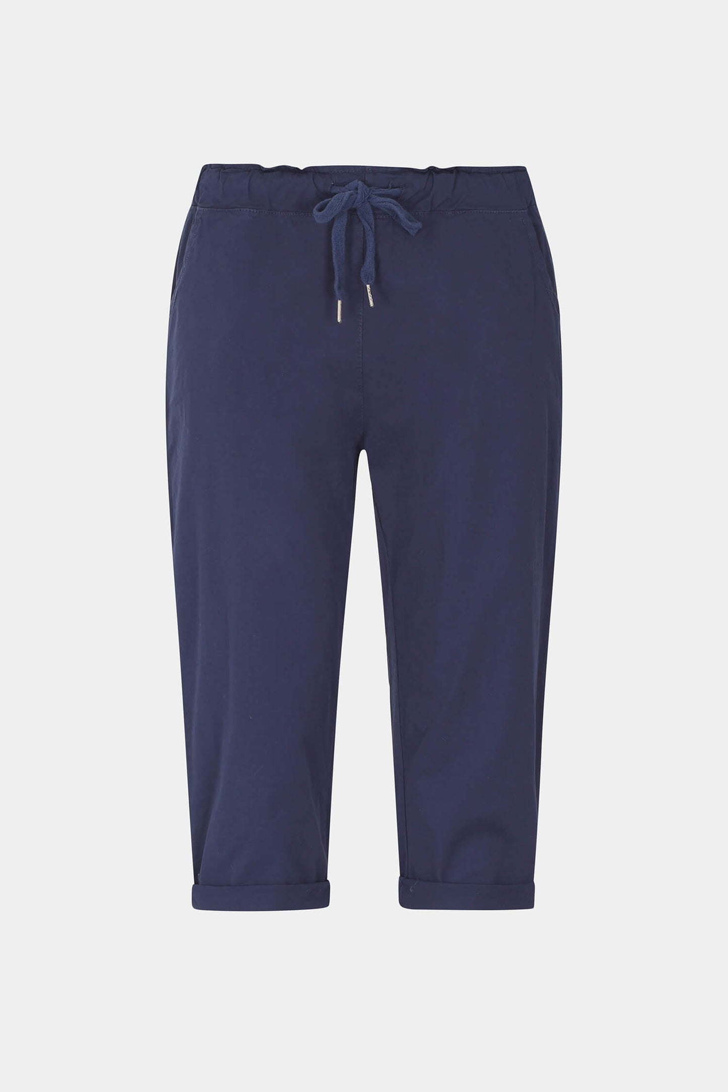 Tie-Waist Stretch Crop Pants