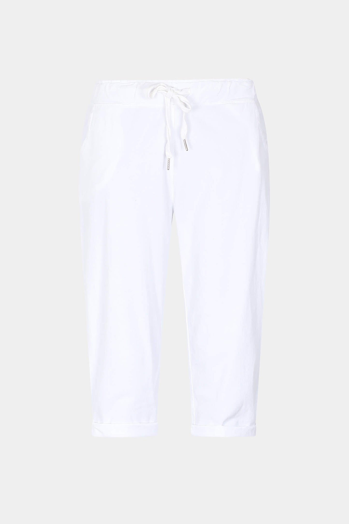 Tie-Waist Stretch Crop Pants