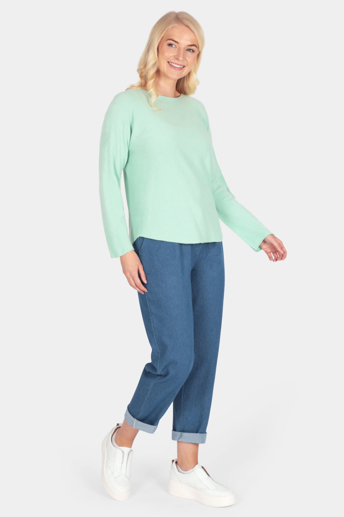 Denim Straight Leg Trousers