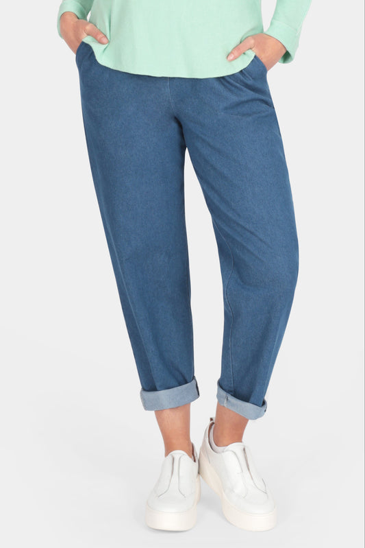 Denim Straight Leg Trousers