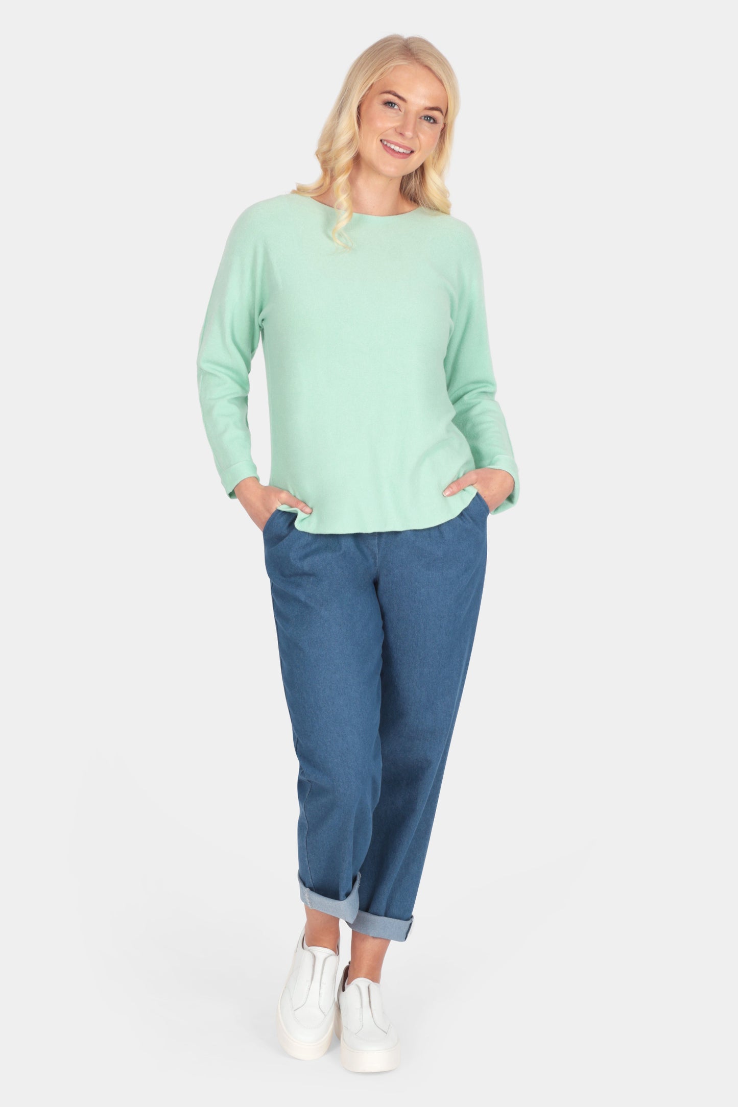 Denim Straight Leg Trousers