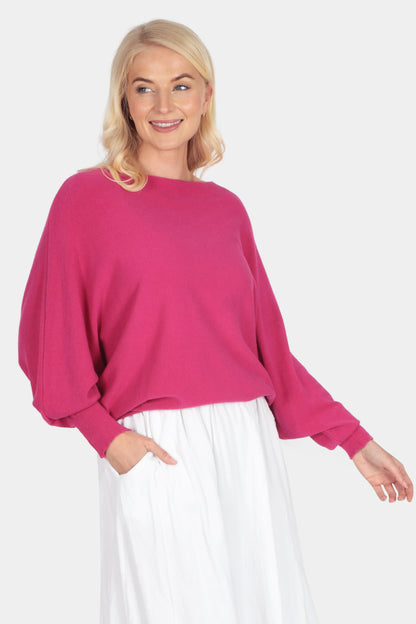 Cloud One Slash Neck Batwing Jumper