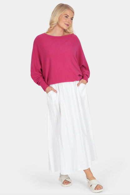Cloud One Slash Neck Batwing Jumper