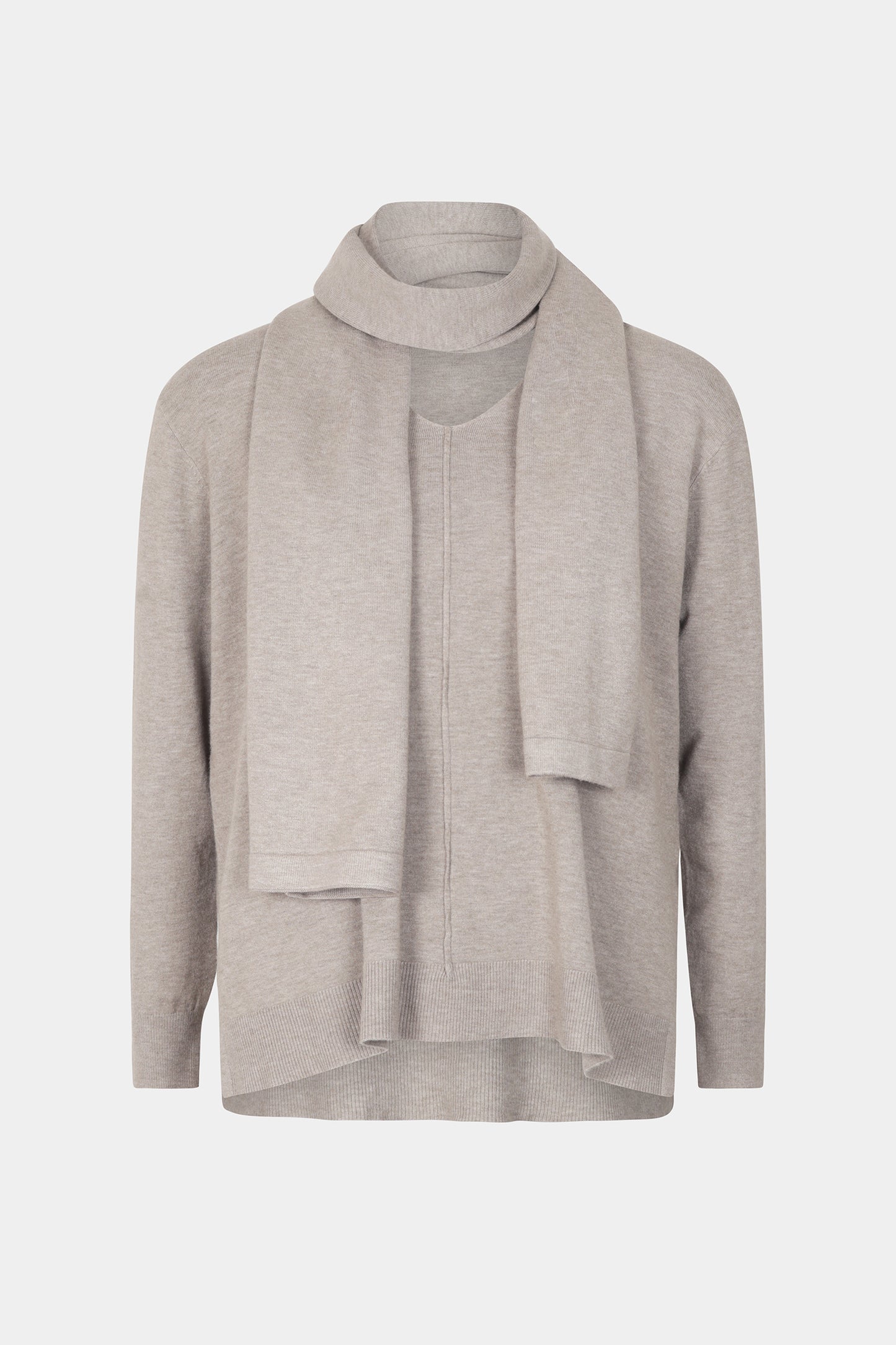 V-Neck Jumper Scarf Set