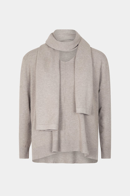 V-Neck Jumper Scarf Set