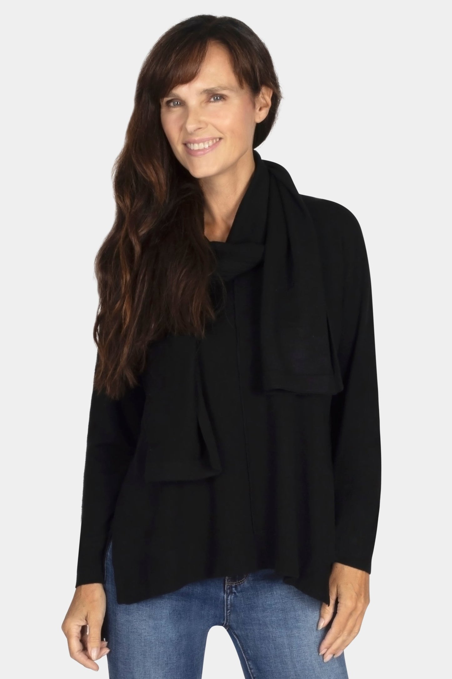 V-Neck Jumper Scarf Set