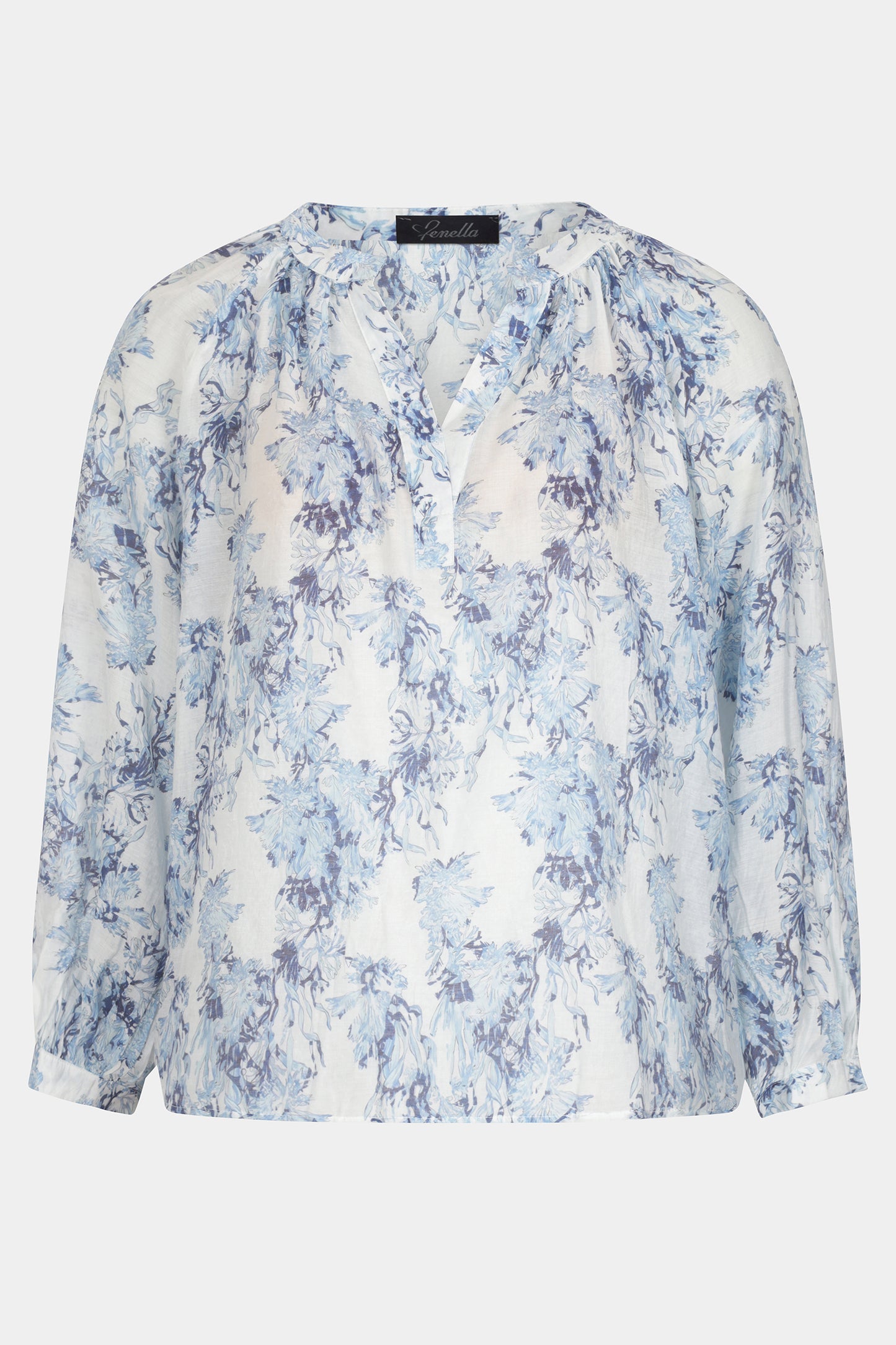 Tie-Dye Print Notch Blouse - Fenella