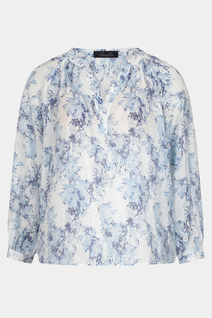Tie-Dye Print Notch Blouse - Fenella