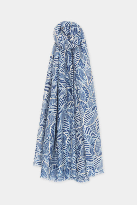 Leaf Tassel Print Scarf - Fenella
