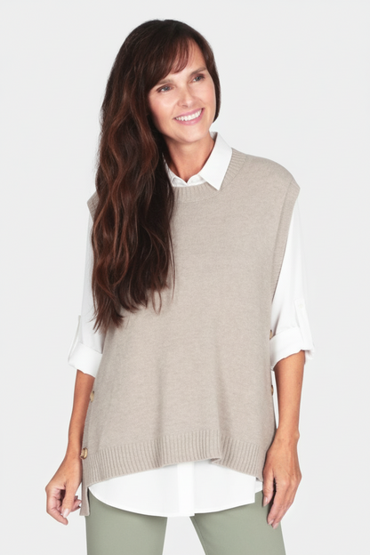 Cloud Two Button Side Vest