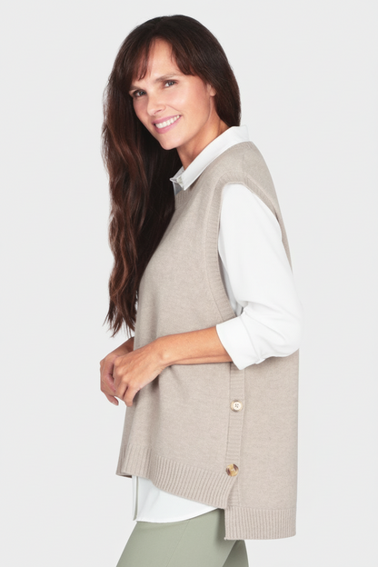 Cloud Two Button Side Vest
