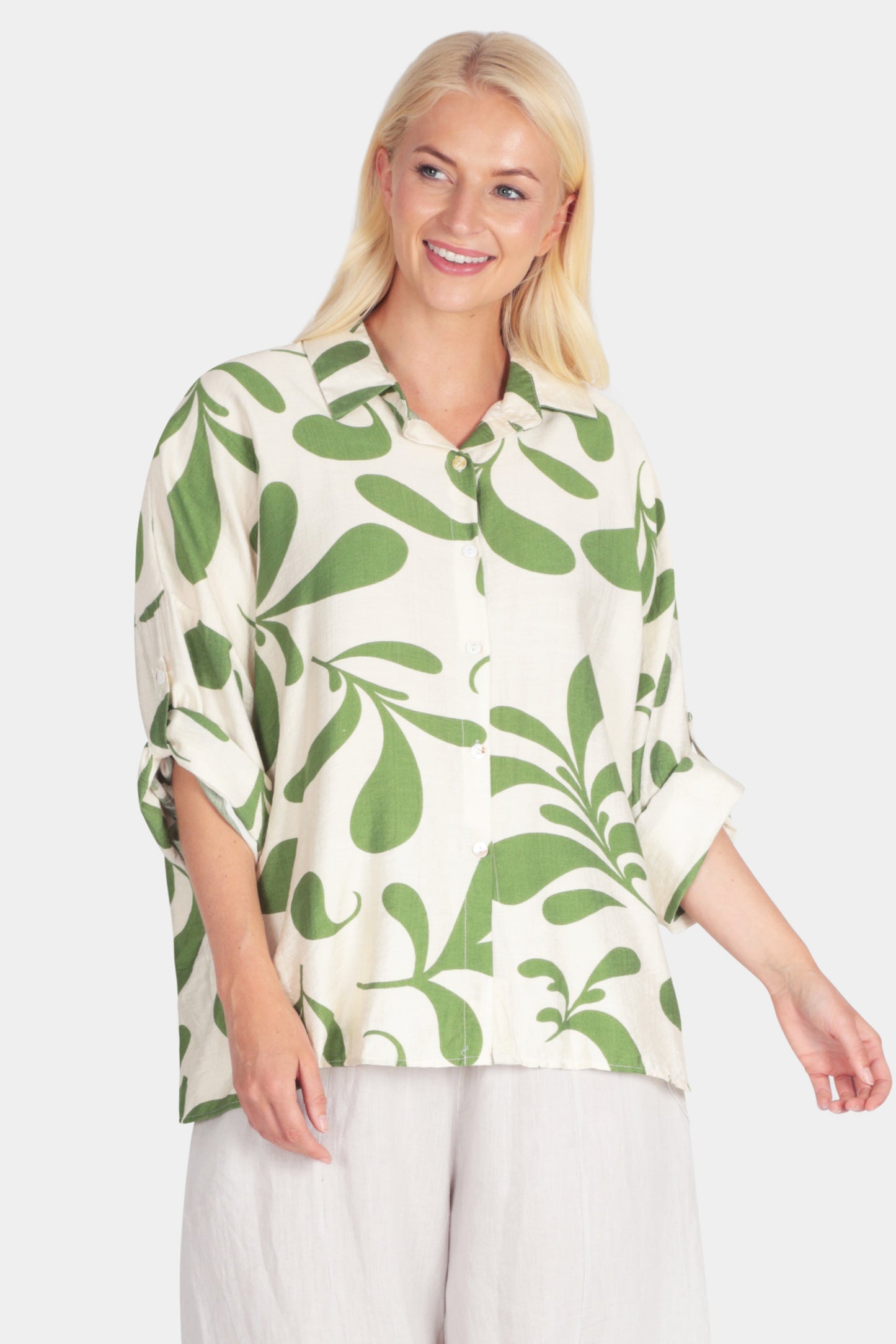 Painterly Leaf Shirt