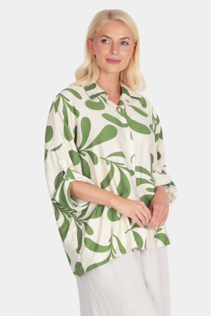 Painterly Leaf Shirt