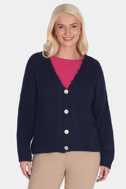Alpaca V-Neck Oversize Cardigan