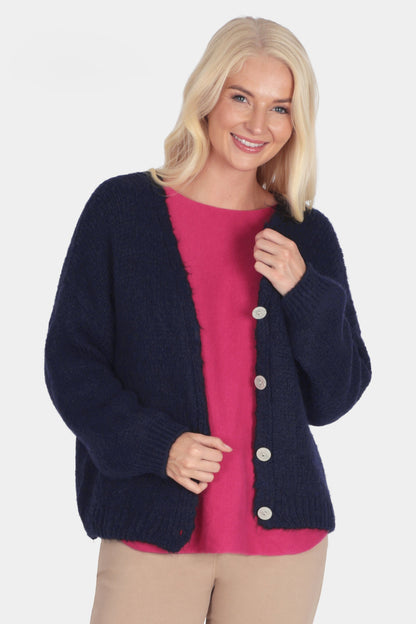 Alpaca V-Neck Oversize Cardigan
