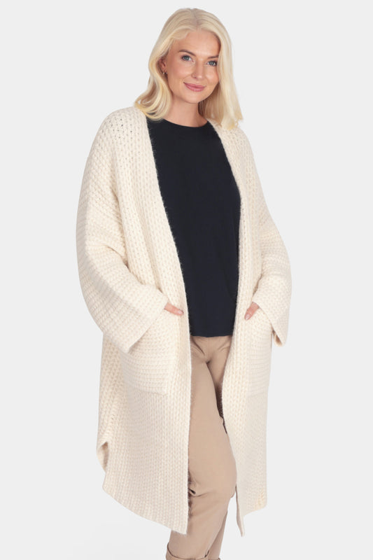 Kimono Sleeve Long Knit Coatigan