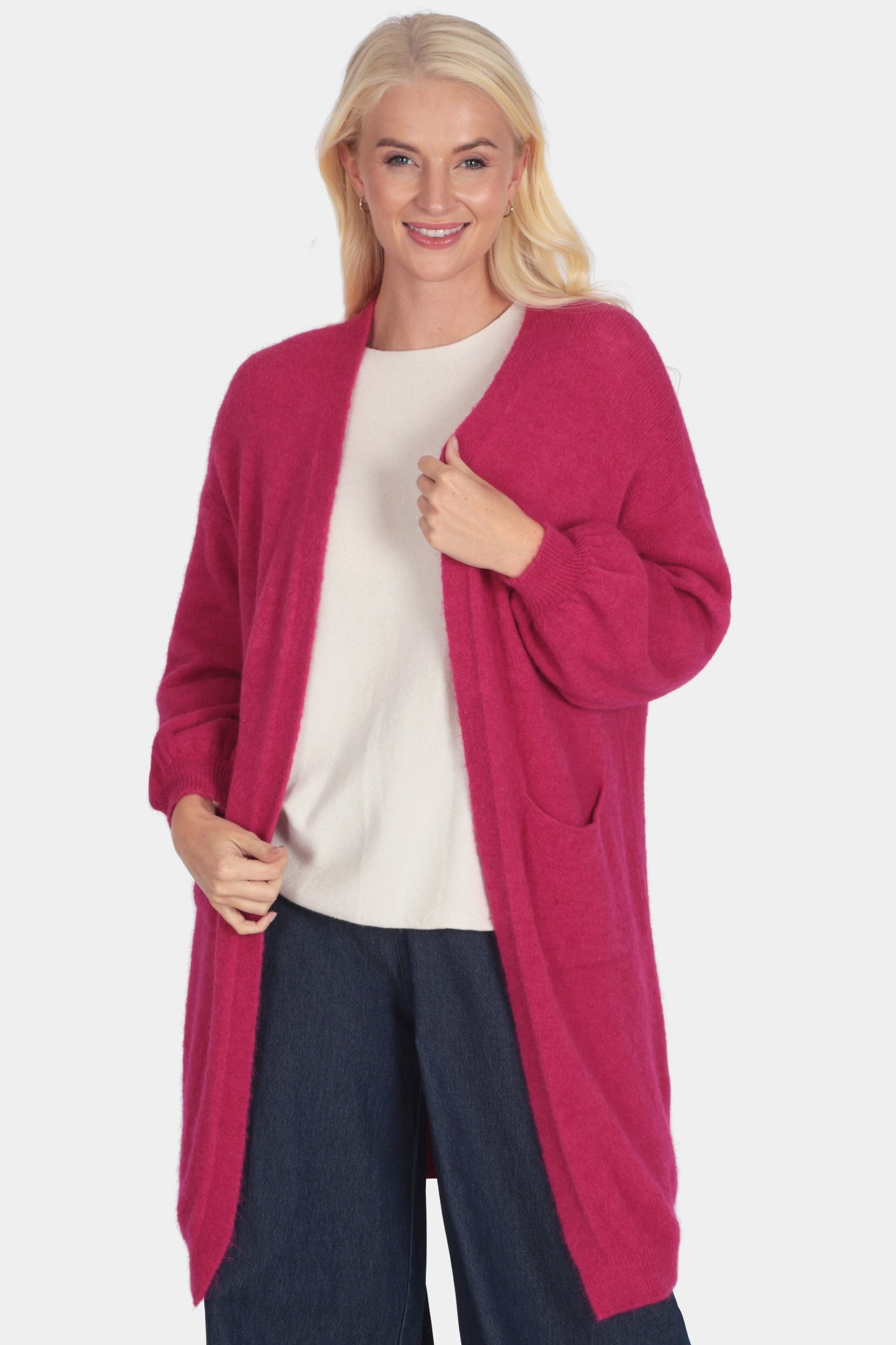 Fine Alpaca Long Cardigan