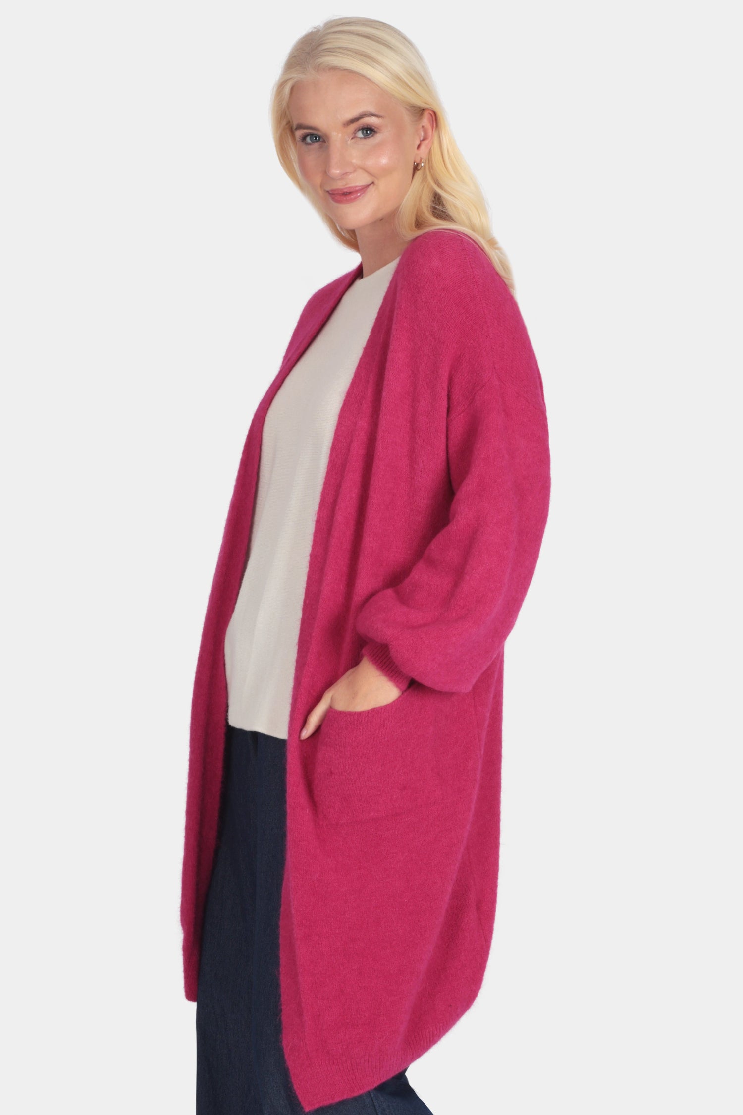 Fine Alpaca Long Cardigan