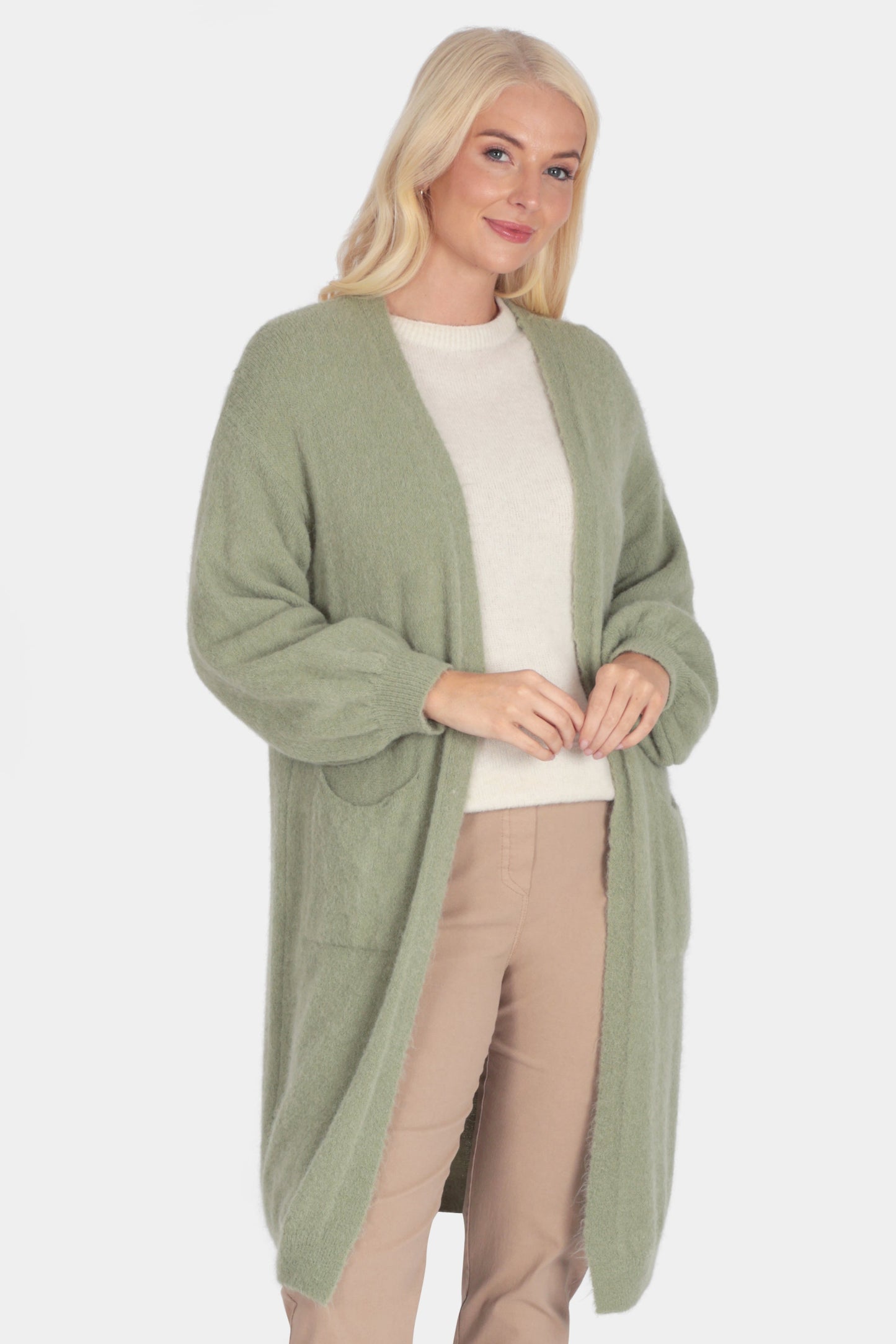 Fine Alpaca Long Cardigan