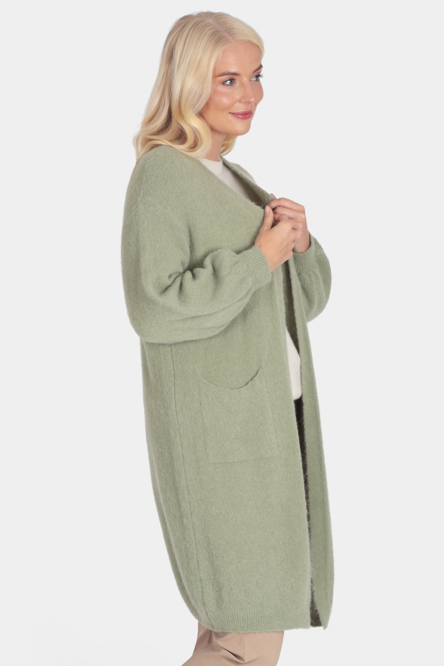 Fine Alpaca Long Cardigan