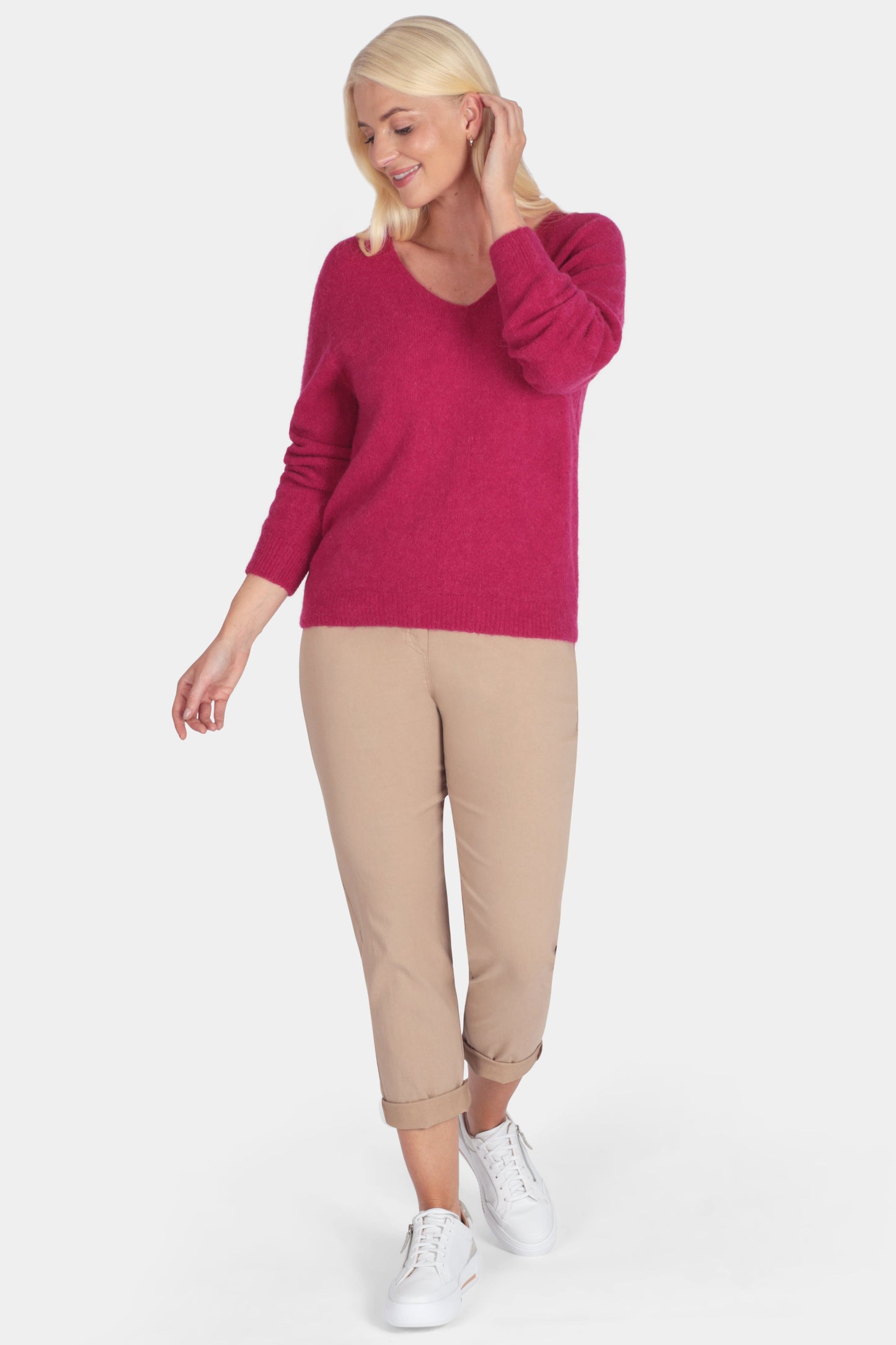 V-Neck Alpaca Jumper